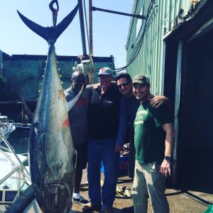 charter crew with tuna